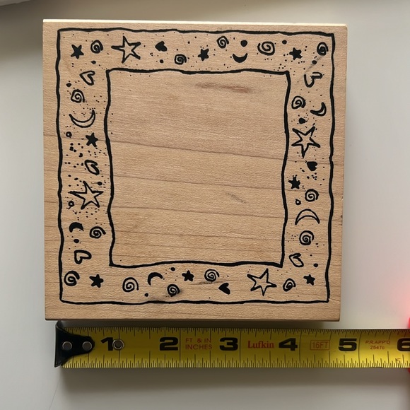 New XL Rubber Stamp (Stars, Moons) and XL Black Ink Pad - Picture 2 of 6